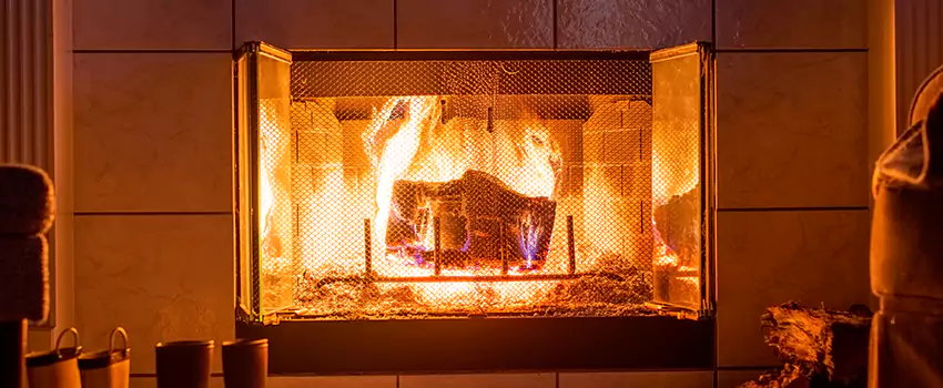 Mendota Hearth Landscape Fireplace Installation in Blue Island, Illinois